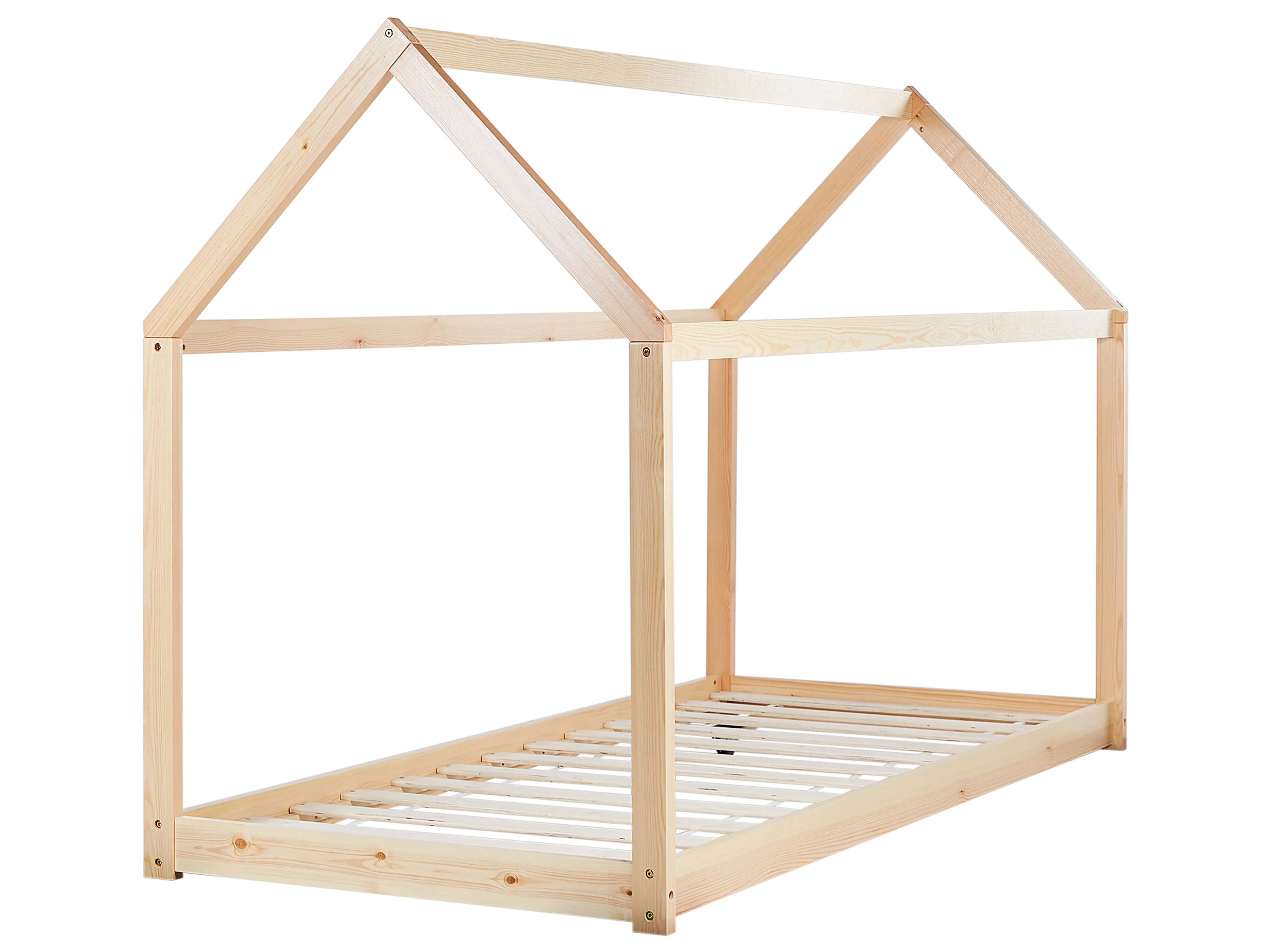 Kinderbed Huis Dennenhout TOSSE 90 x 200 cm Lichtbruin