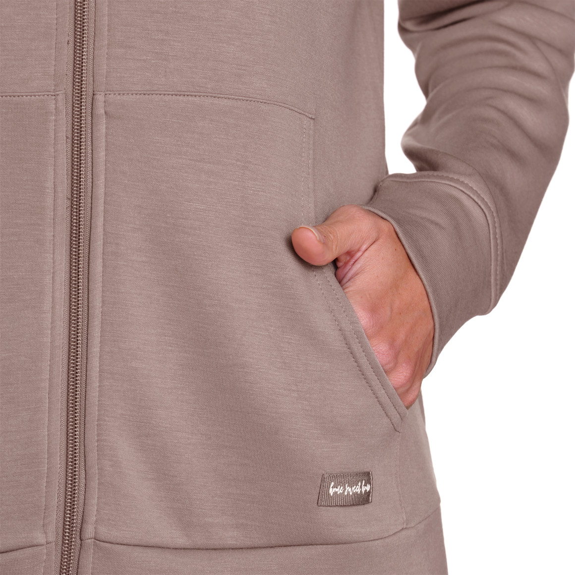 Gina Benotti Damen Sweatjacke aus Modal-Mix hellbraun