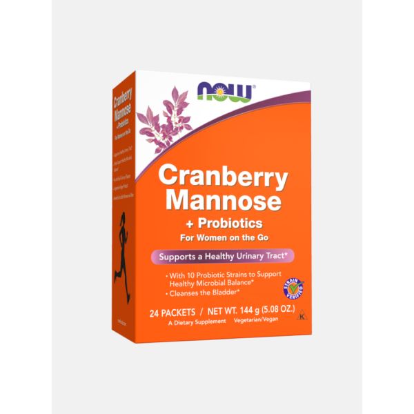 Now Cranberry Mannose   Probiotics 24 Saquetas