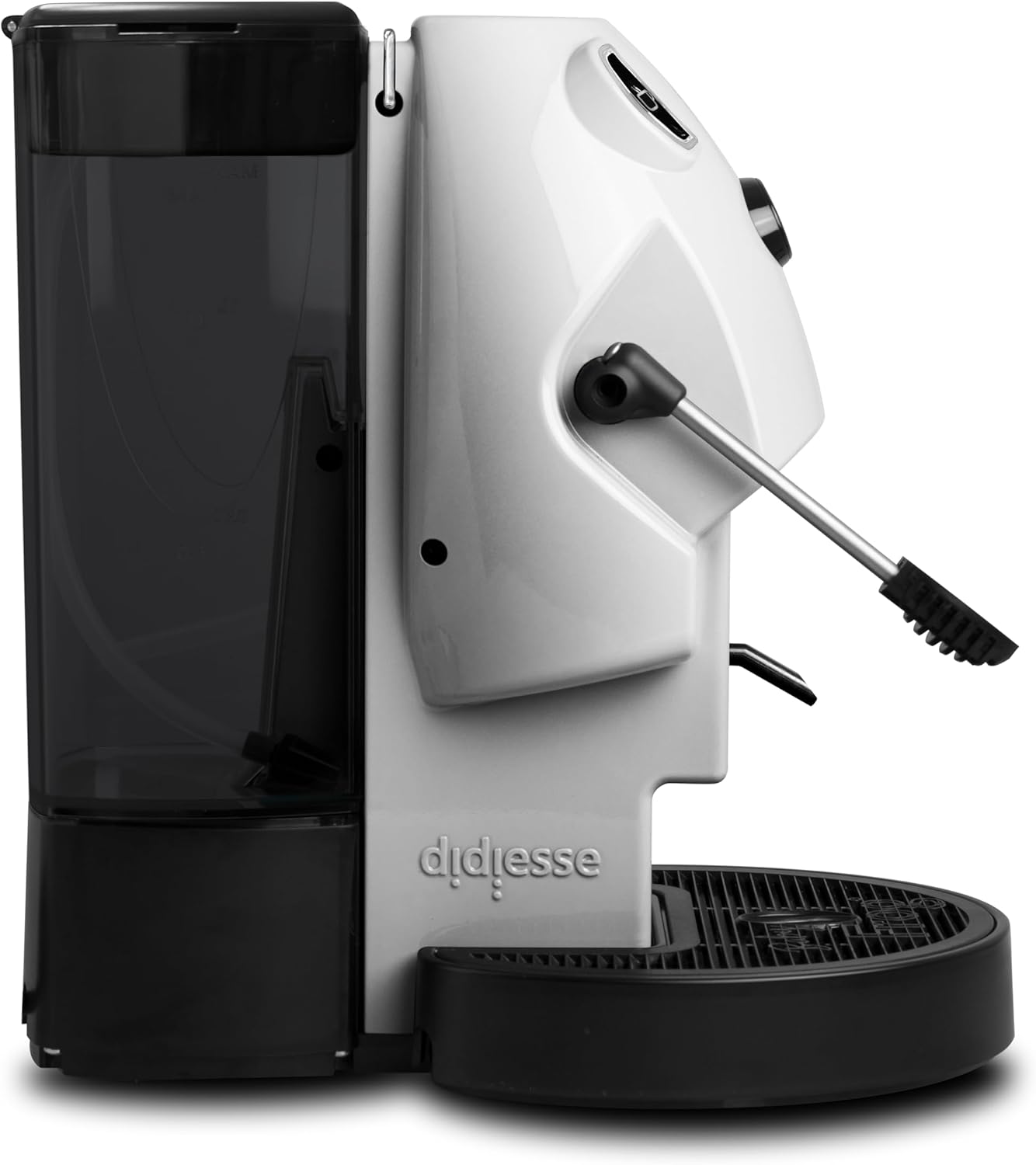Didiesse Baby Frog Coffee & Tea Kaffeemaschine für Pads, mit Milchaufschäumer und doppeltem Padhalter für Kaffee und Tee, geringer Verbrauch 650 W, Warmwasserspender (weiß)