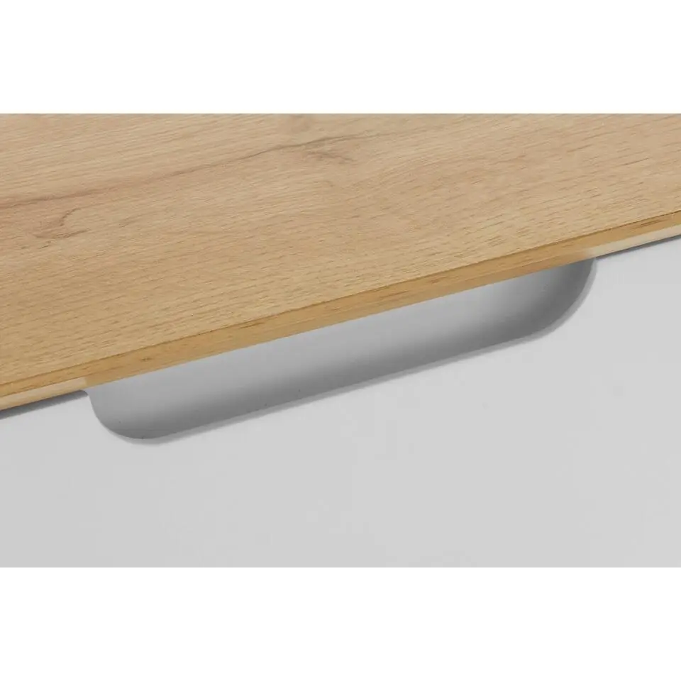 Ezra - Schoenenkast met 2 kleppen in eiken / witte spaanplaat