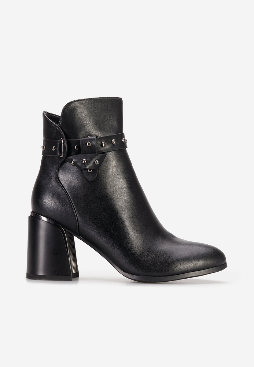 Bottines à talon noires Viktoria
