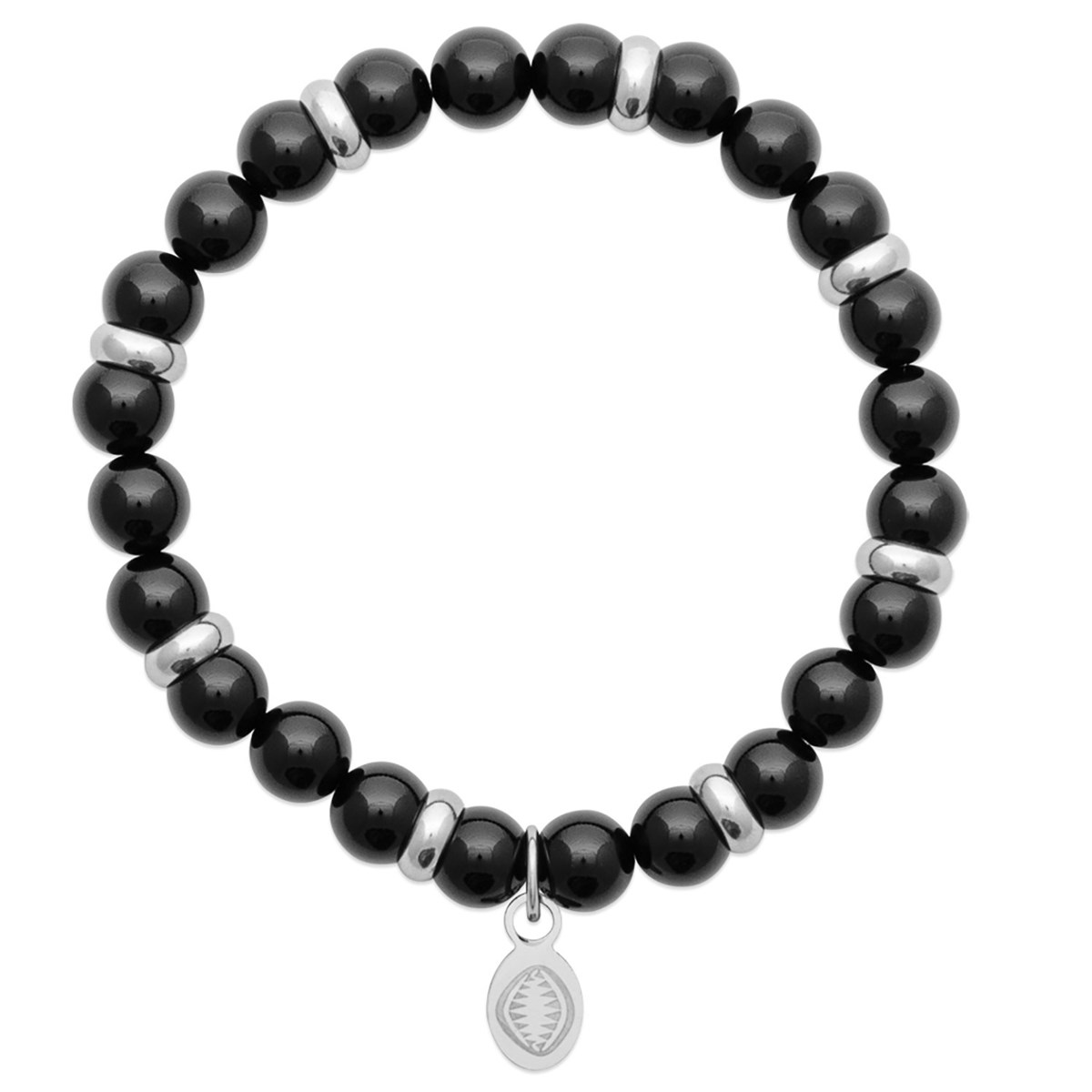 Bracelet Brillaxis Homme Perles Noires