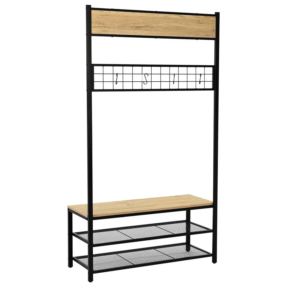 Halkast Alizee - 100x40x180cm - eikdecor/zwart