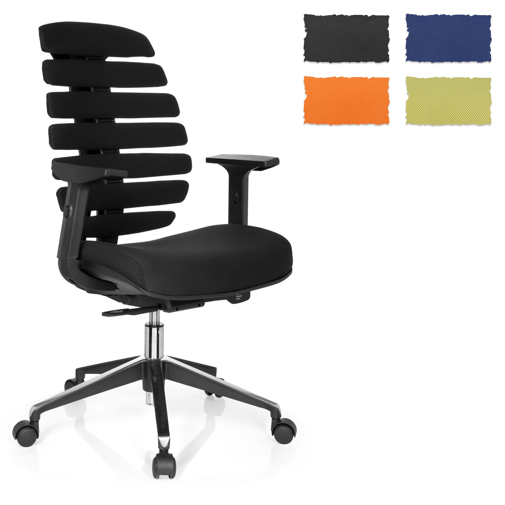 Profi Bürostuhl ERGO LINE II Stoff mit Armlehnen hjh OFFICE