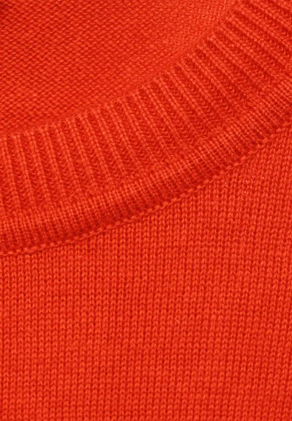 Softer Mouliné Pullover - soft flame red
