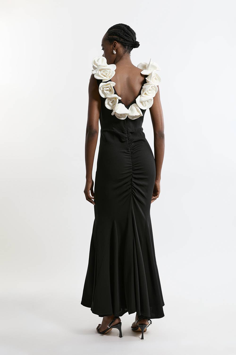 KarenMillen Petite Rosette Drama Maxi Dress