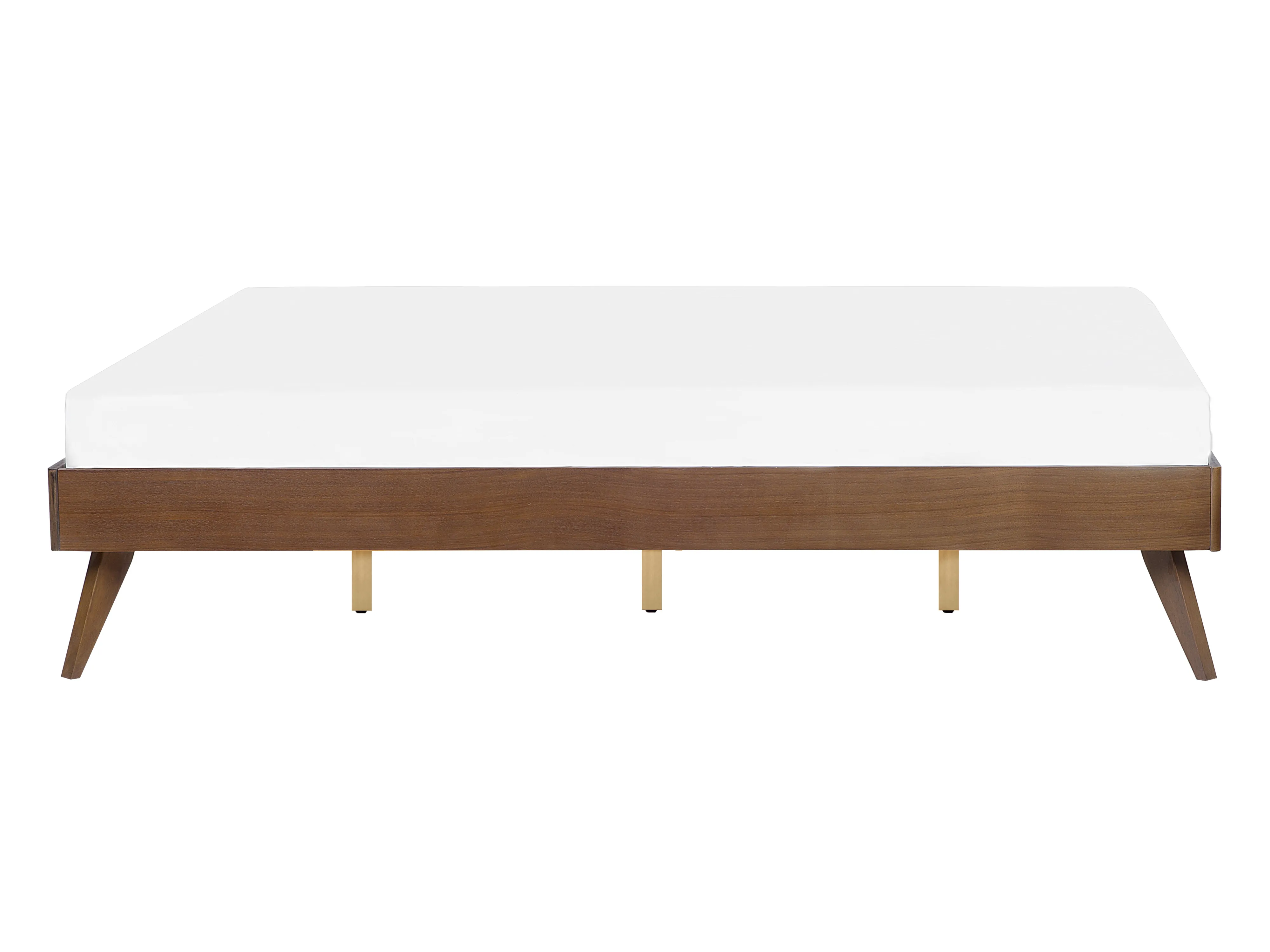 Bed zonder hoofdbord BERRIC 140 x 200 cm Donker essenhout