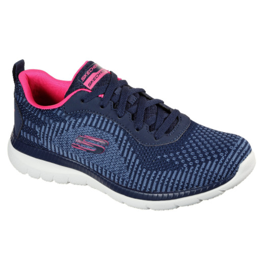 Skechers Bountiful-purist. Azul-marinho/rosa choque. 149220/nvhp.