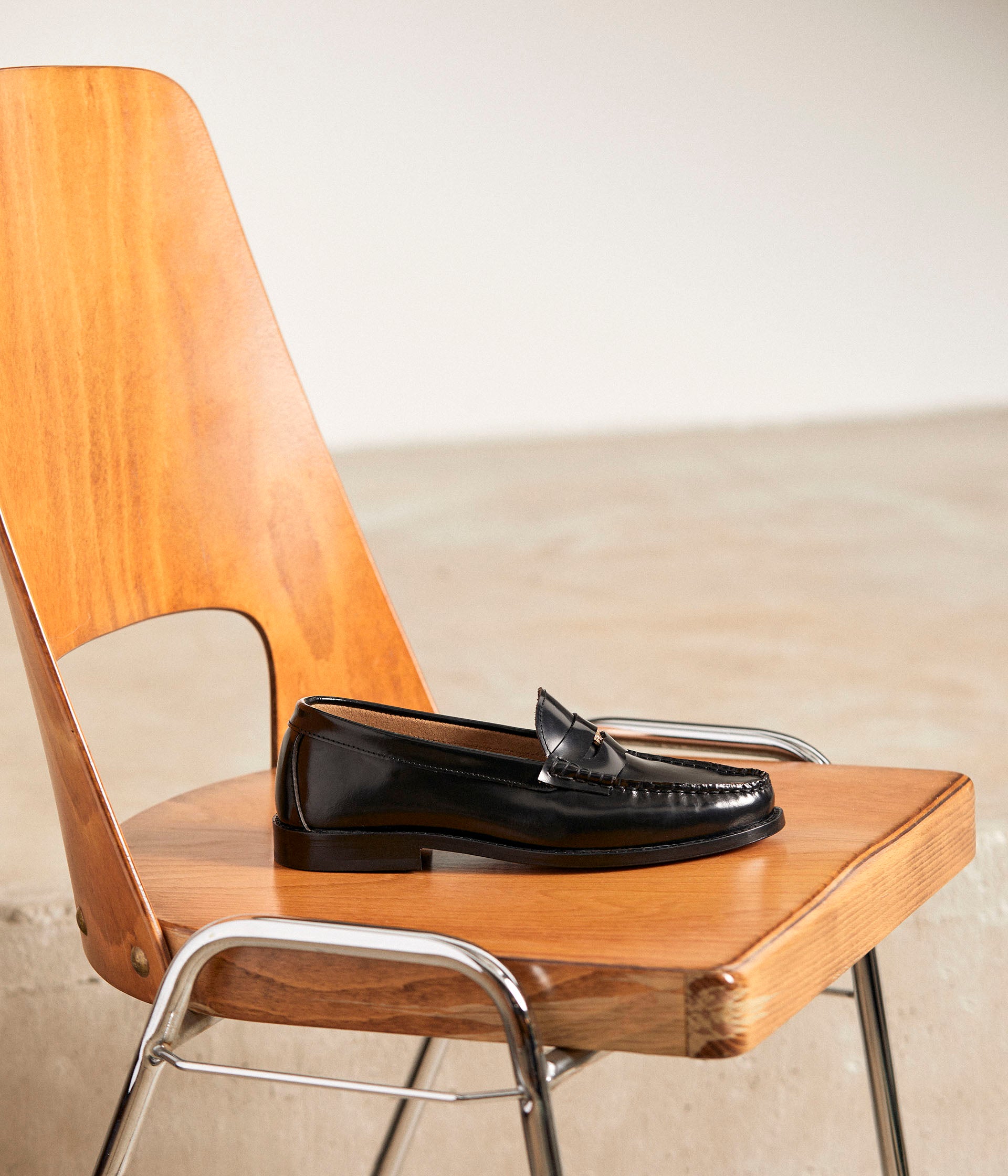 Mocassins cuir noir Vito