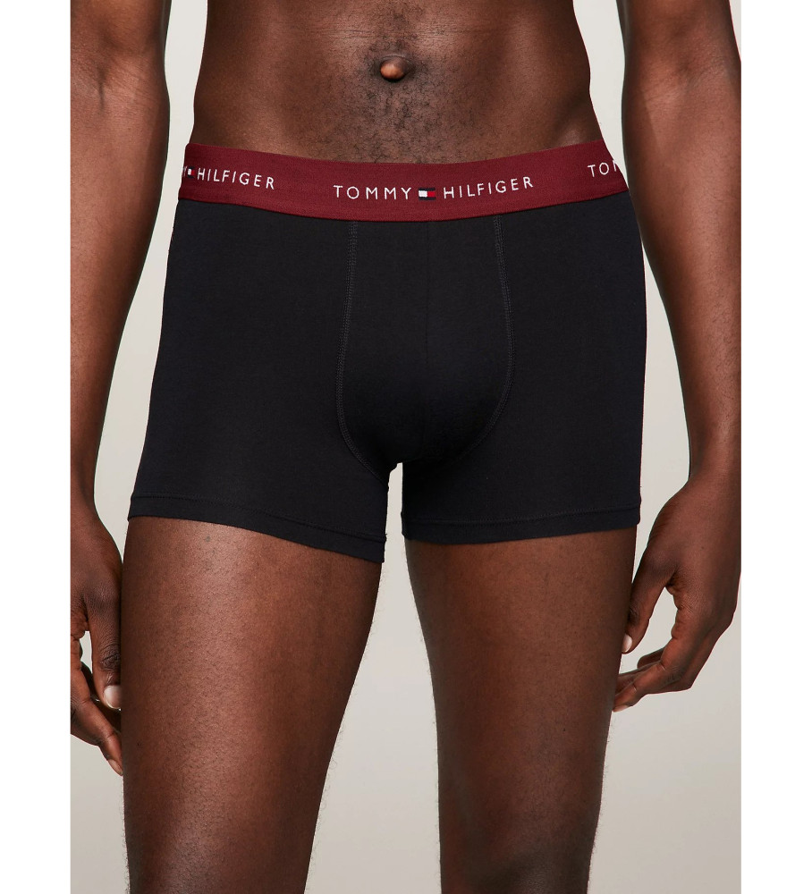 Pacote com 5 cuecas boxer Tommy Hilfiger Essential Signature na cor azul marinho