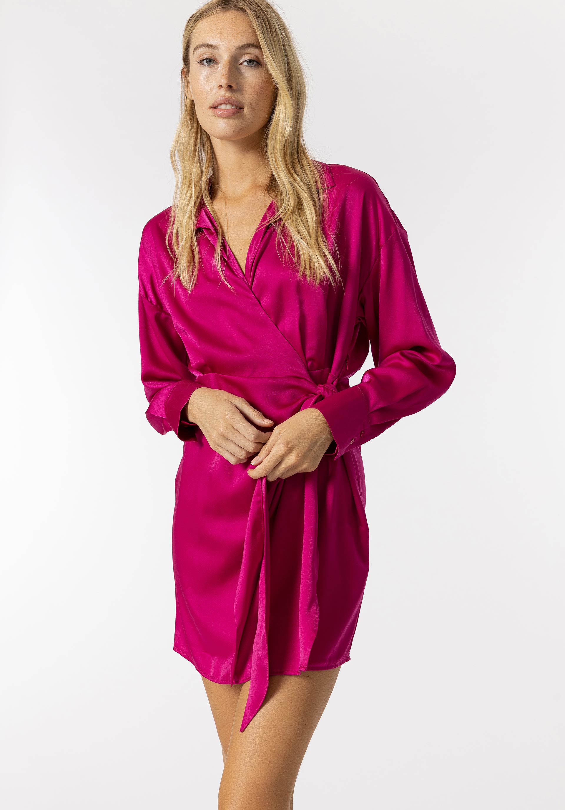 Vestido Cruzado Acetinado