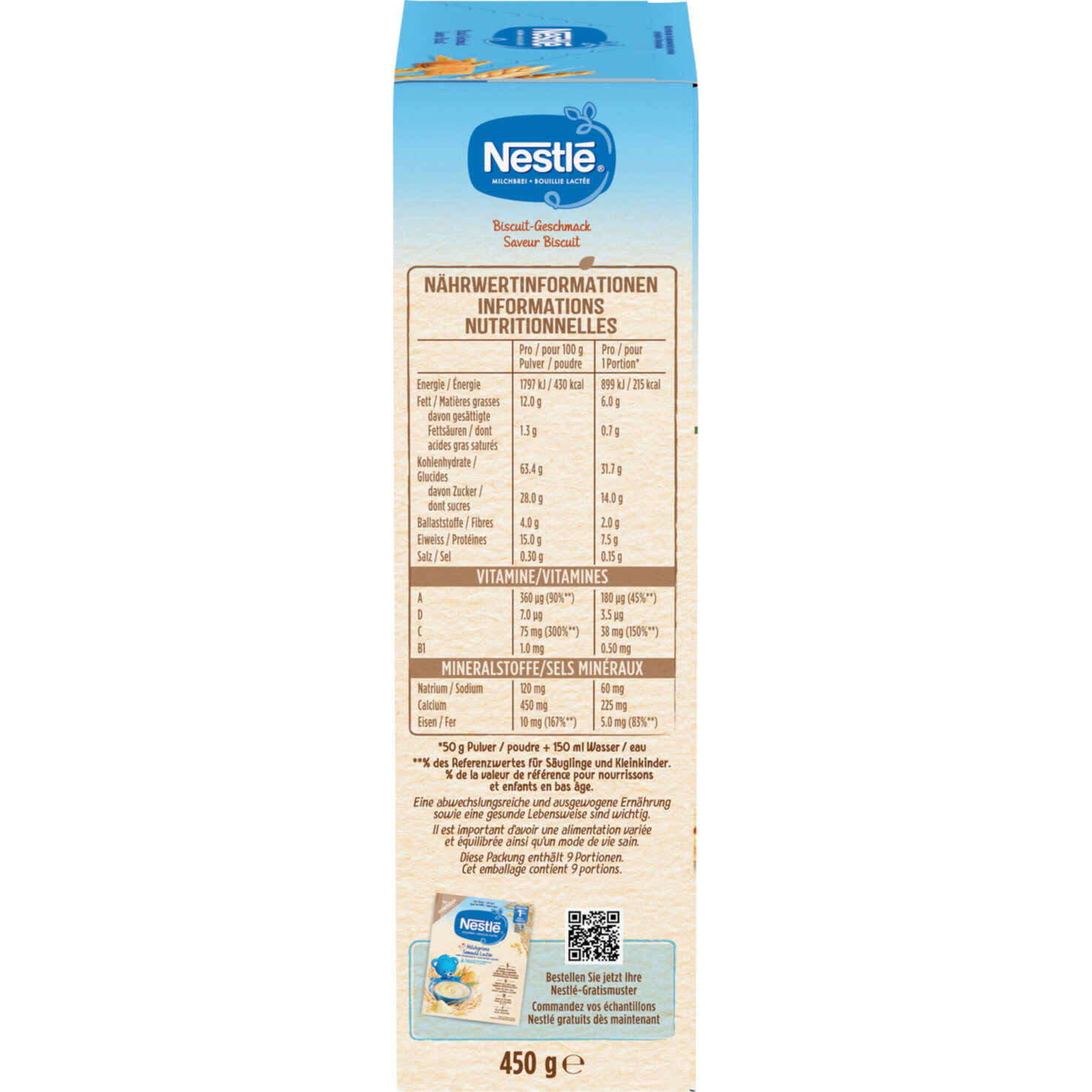 Nestlé Milchbrei für Babys mit Biscuit-Geschmack, nach 6 Monaten