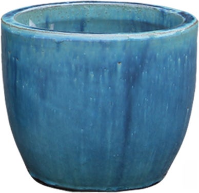 Intratuin bloempot Leoni blauw D 30 H 24 cm