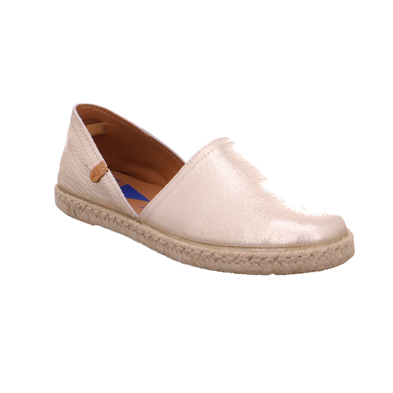 VERBENAS Espadrille Gold Leder