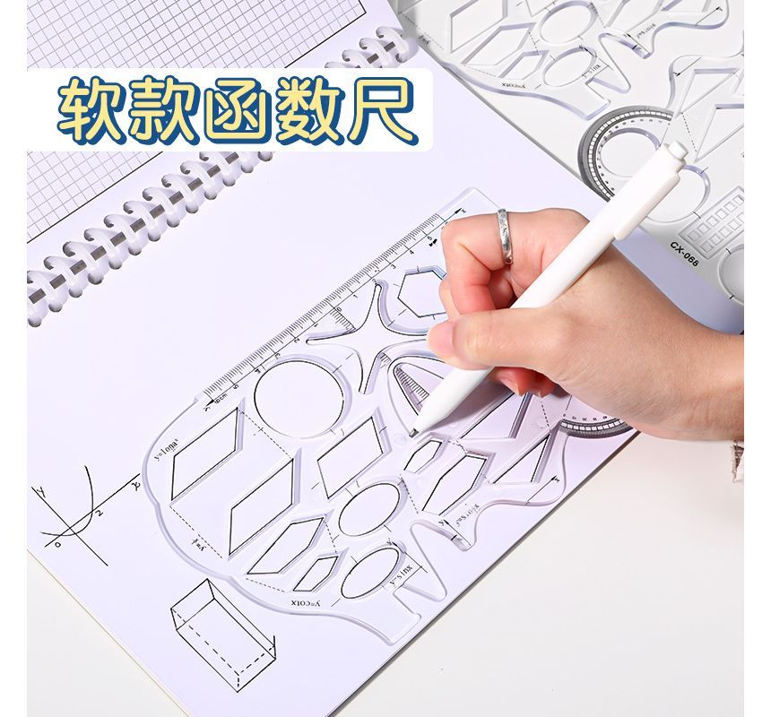 Yogow - Plastic tekensjabloon (verschillende ontwerpen) / Set