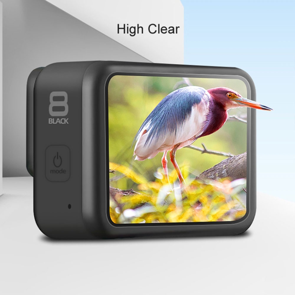 (2-tlg. Set) GoPro Hero 8 Black Panzer Glas Display (1x Kamera / 1x Display) - Transparent