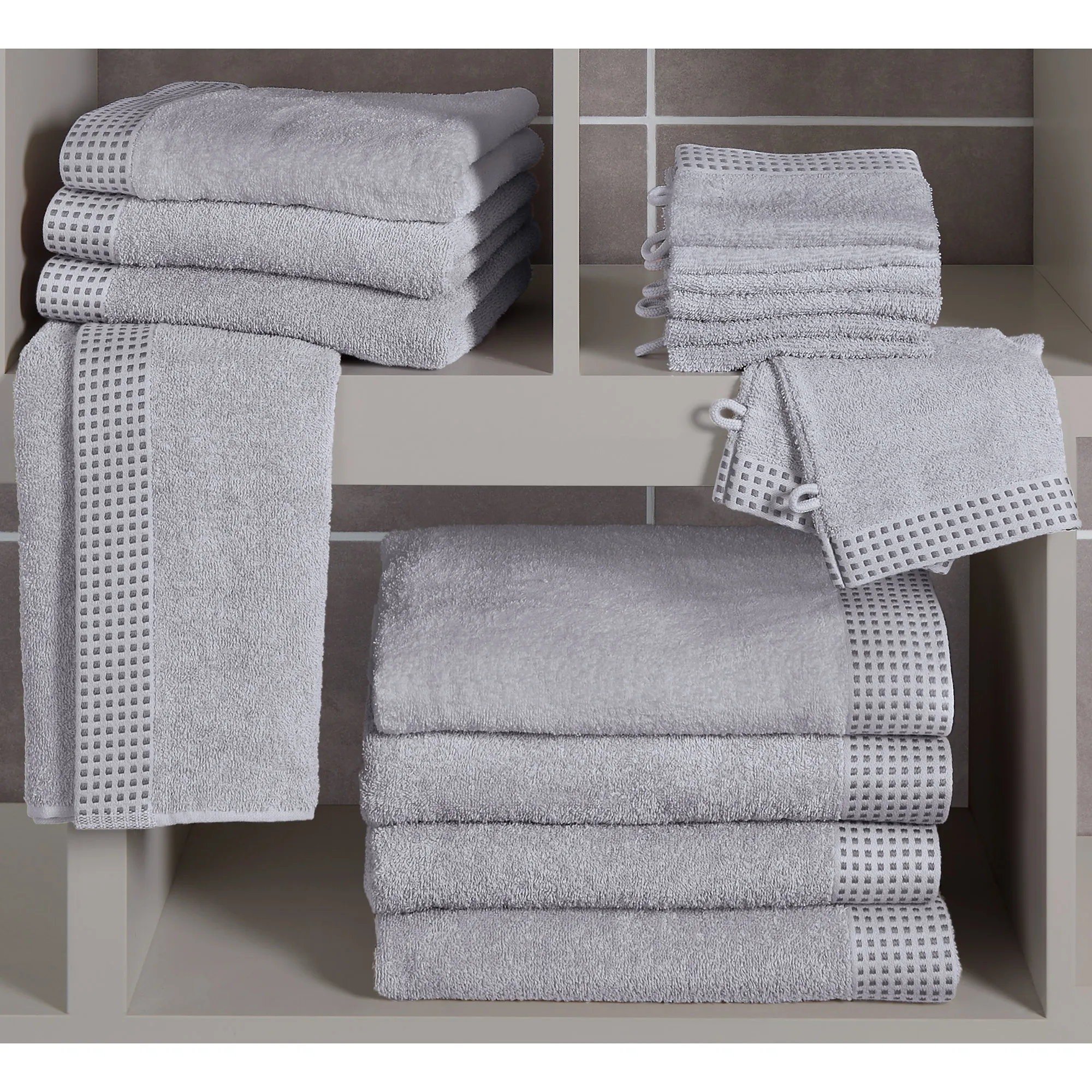 Frottee-Waschhandschuh, MODERN, 16x21cm, 2er-Pack
