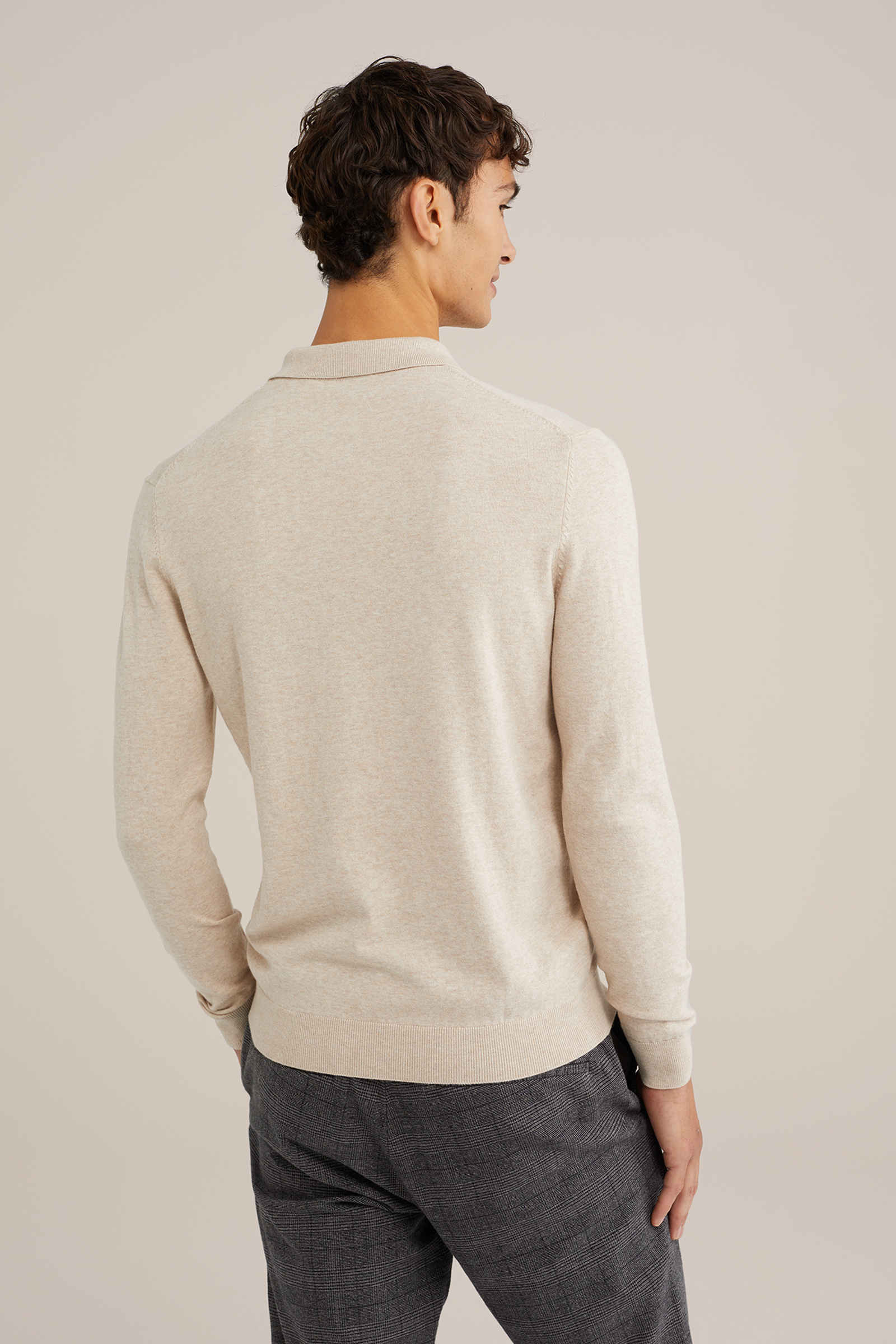 trui met rits WE Fashion Beige