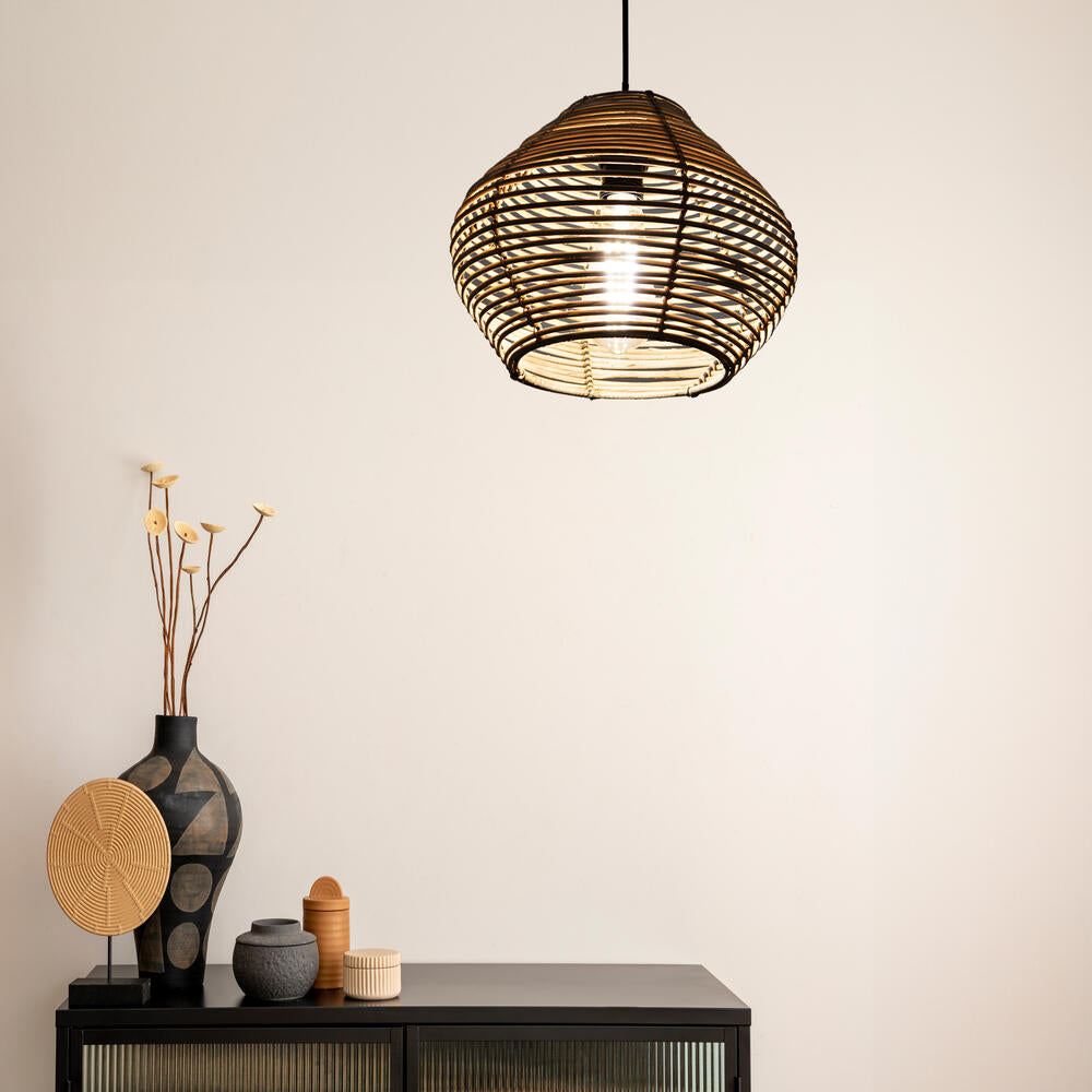 Abat-jour pour suspension - esteban - rotin - naturel - cezare - ø32cm