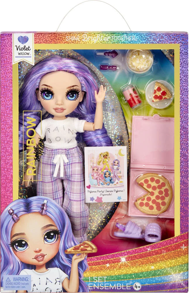 JUNIOR HIGH - POUPEE MANNEQUIN 22CM - VIOLET PYJAMA PARTY