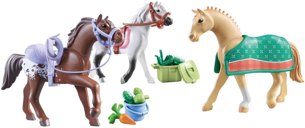 Playmobil - 3 heste: Morgan, Quarter Horse & Shagya Araber (71356)