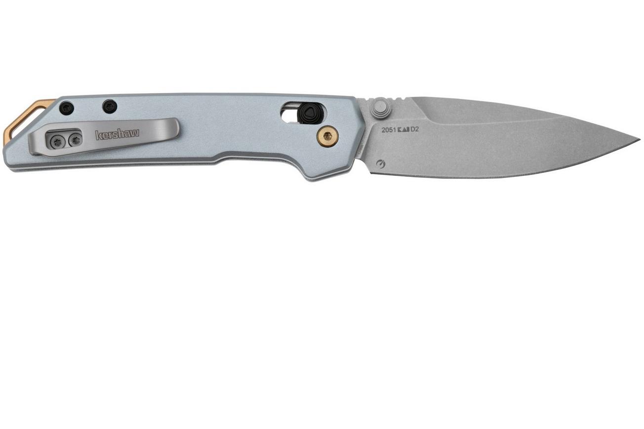 Kershaw Mini Iridium 2051 DuraLock, Stonewashed D2, Ice Blue Aluminum zakmes