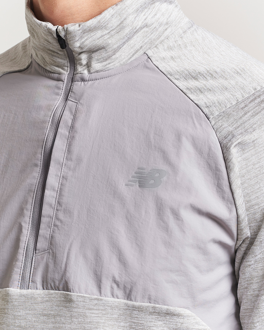 New Balance Running Heat Grid Half Zip Athletic Grey