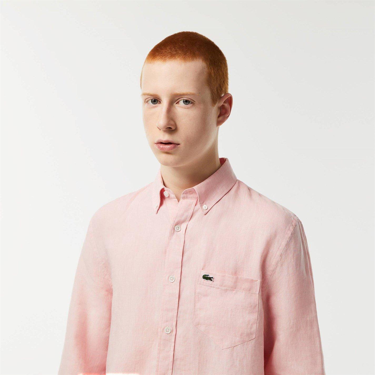 Lacoste Long Sleeve Linen Shirt