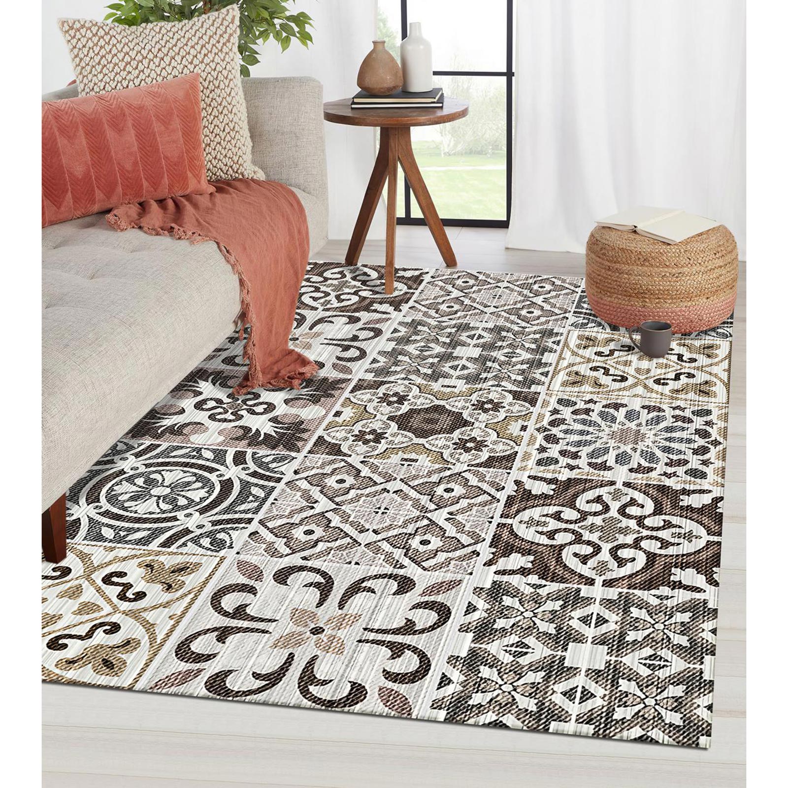 Teppich - braun-beige - 120x160 cm
