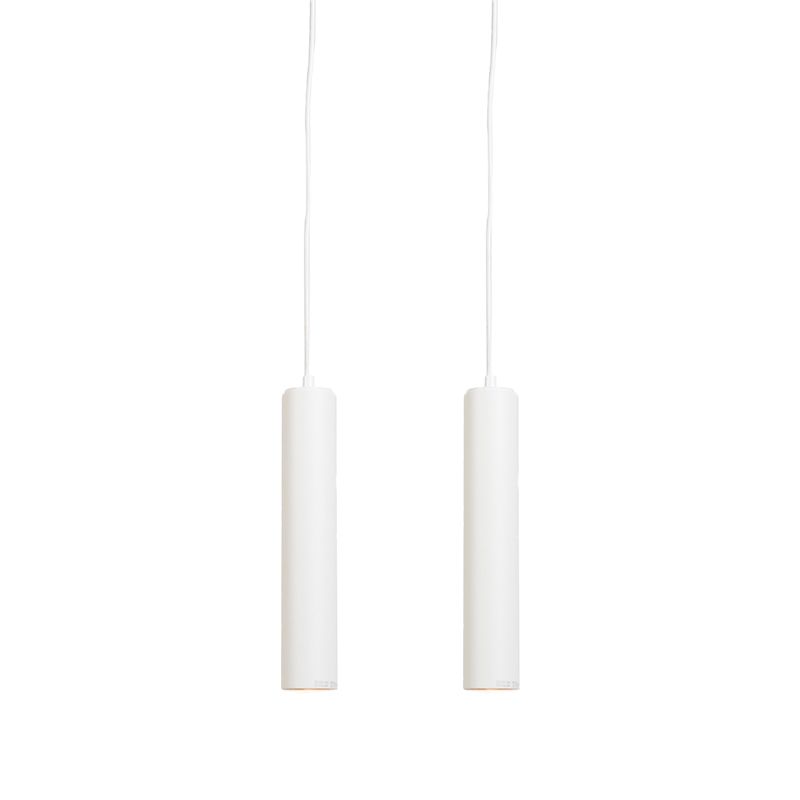 Set van 2 design hanglampen wit - Tuba small