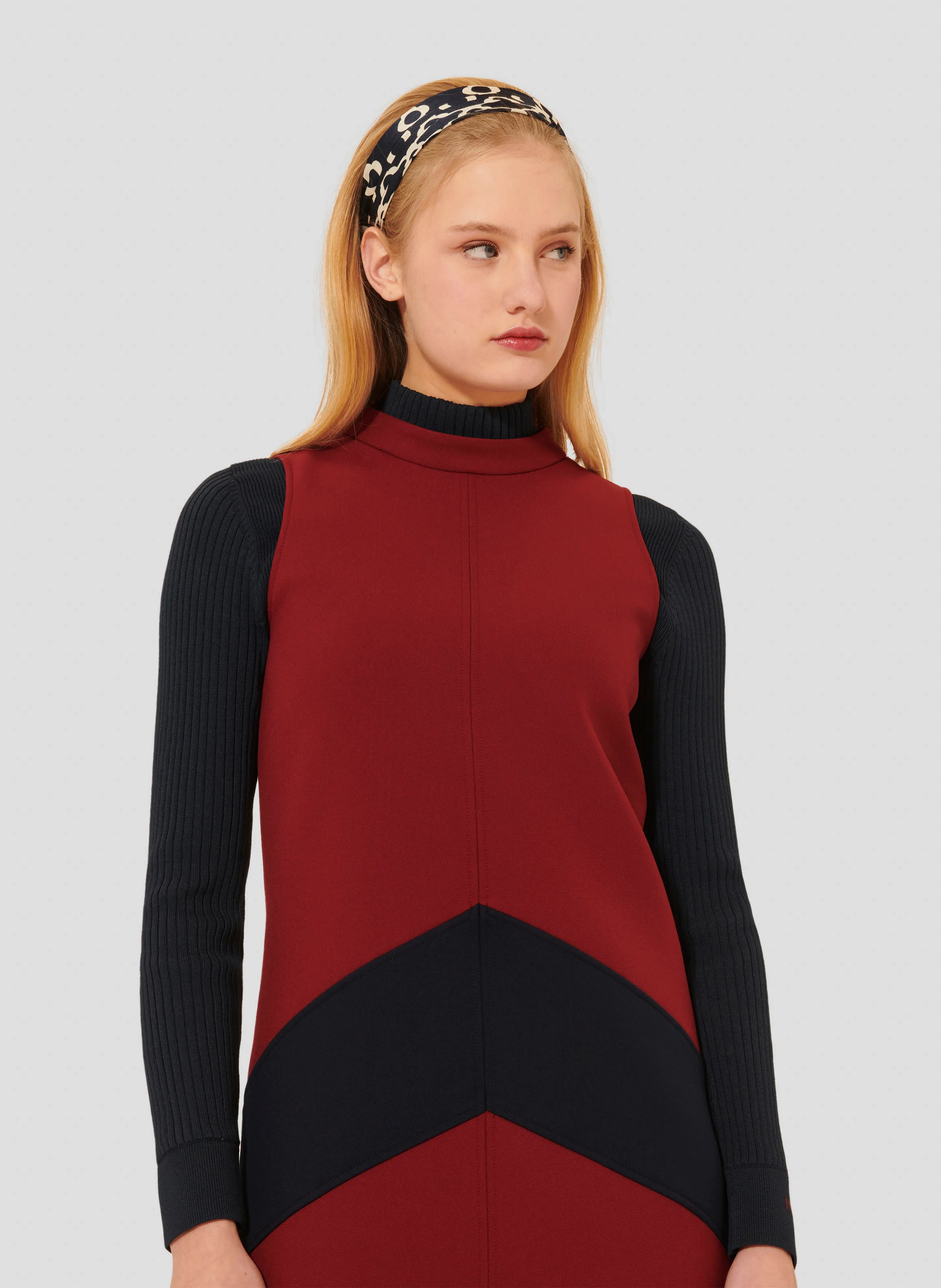 RESPECT - Robe courte trapèze imprimée| Rouge