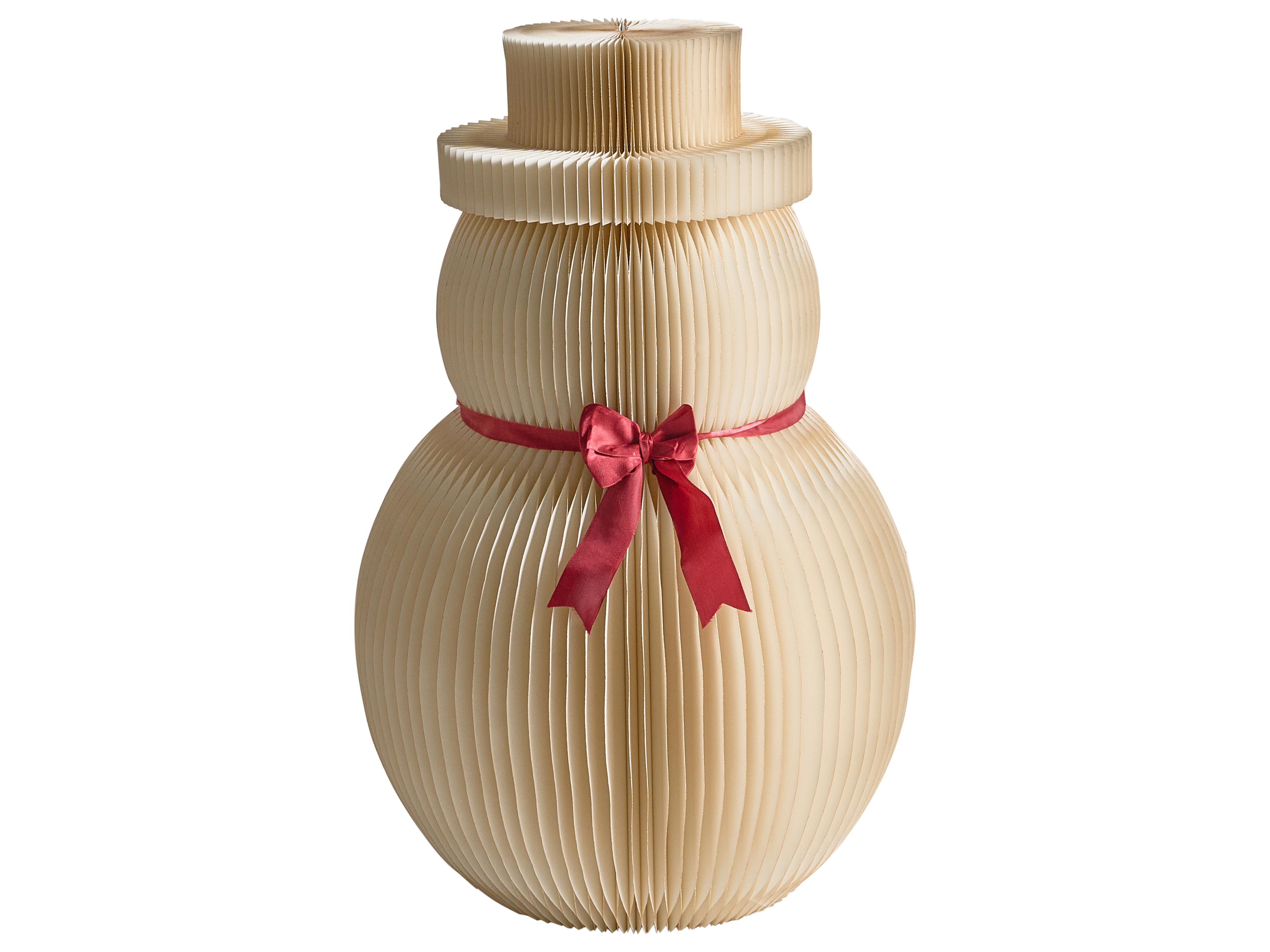 Set van 2 kerstdecoraties KLARALVEN Sneeuwpop 90/124 cm Beige