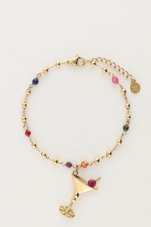 Starry armband met gekleurde kraaltjes & cocktail