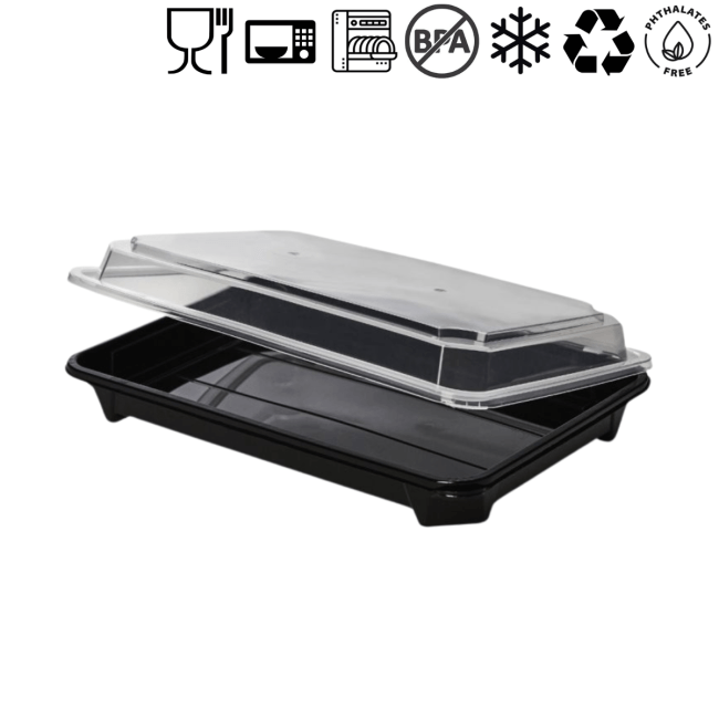 PP Sushi Tray met Deksel (210sets)