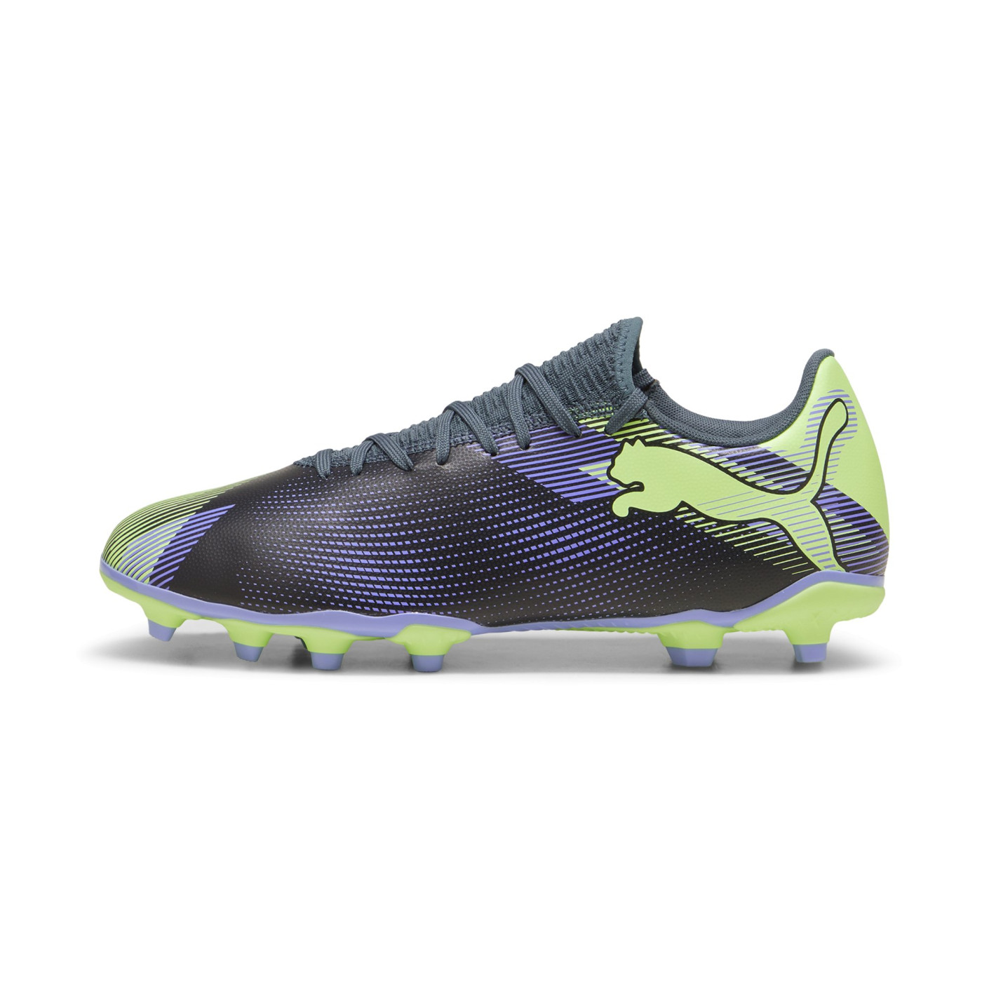 PUMA Future 7 Play Gras / Kunstgras Voetbalschoenen (MG) Grijs Paars Groen Wit