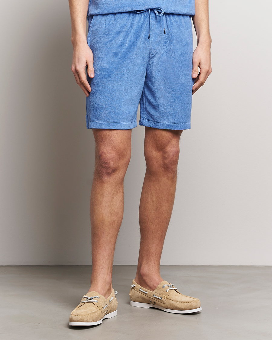 Polo Ralph Lauren Cotton Terry Drawstring Shorts Harbour Island Blue