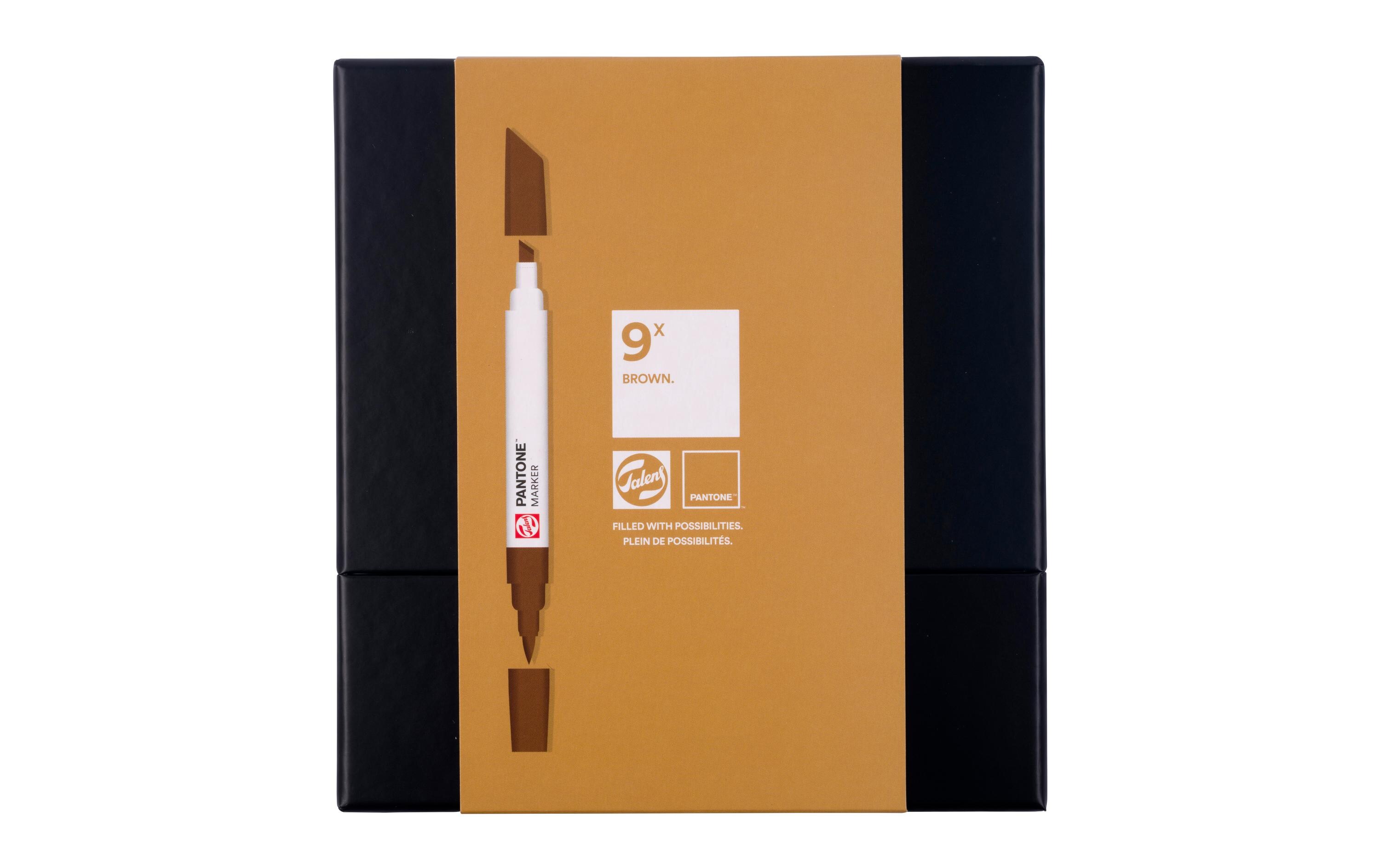 Pantone Marker 9x Set BrownWasserbasierte Marker