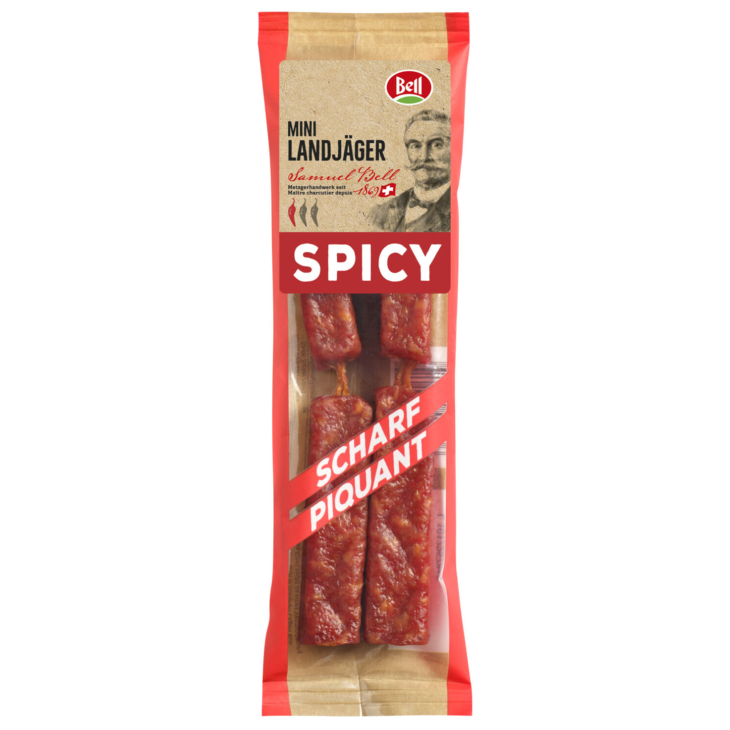 Bell Mini Landjäger spicy 4x25g