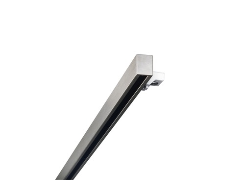 Smart Profile gordijnrailset, enkele rail, RVS-look, 120 cm