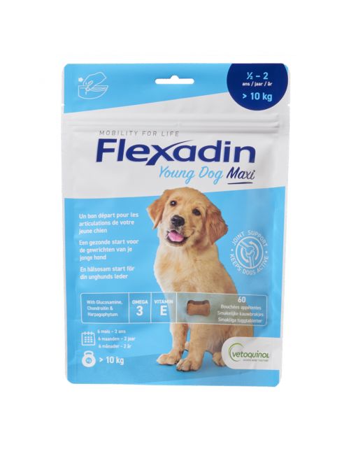 Flexadin Young Dog Maxi - Chews - Gewricht-Supplement - 60 stuks >10 Kg