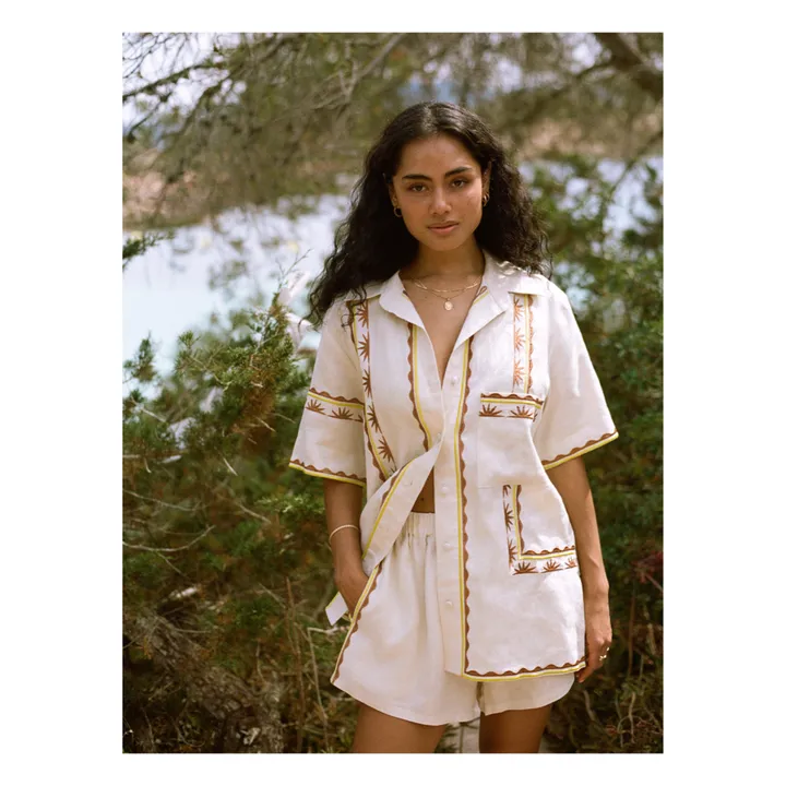 Soleil Soleil Chemise Darcy Broderies Lin | Ecru