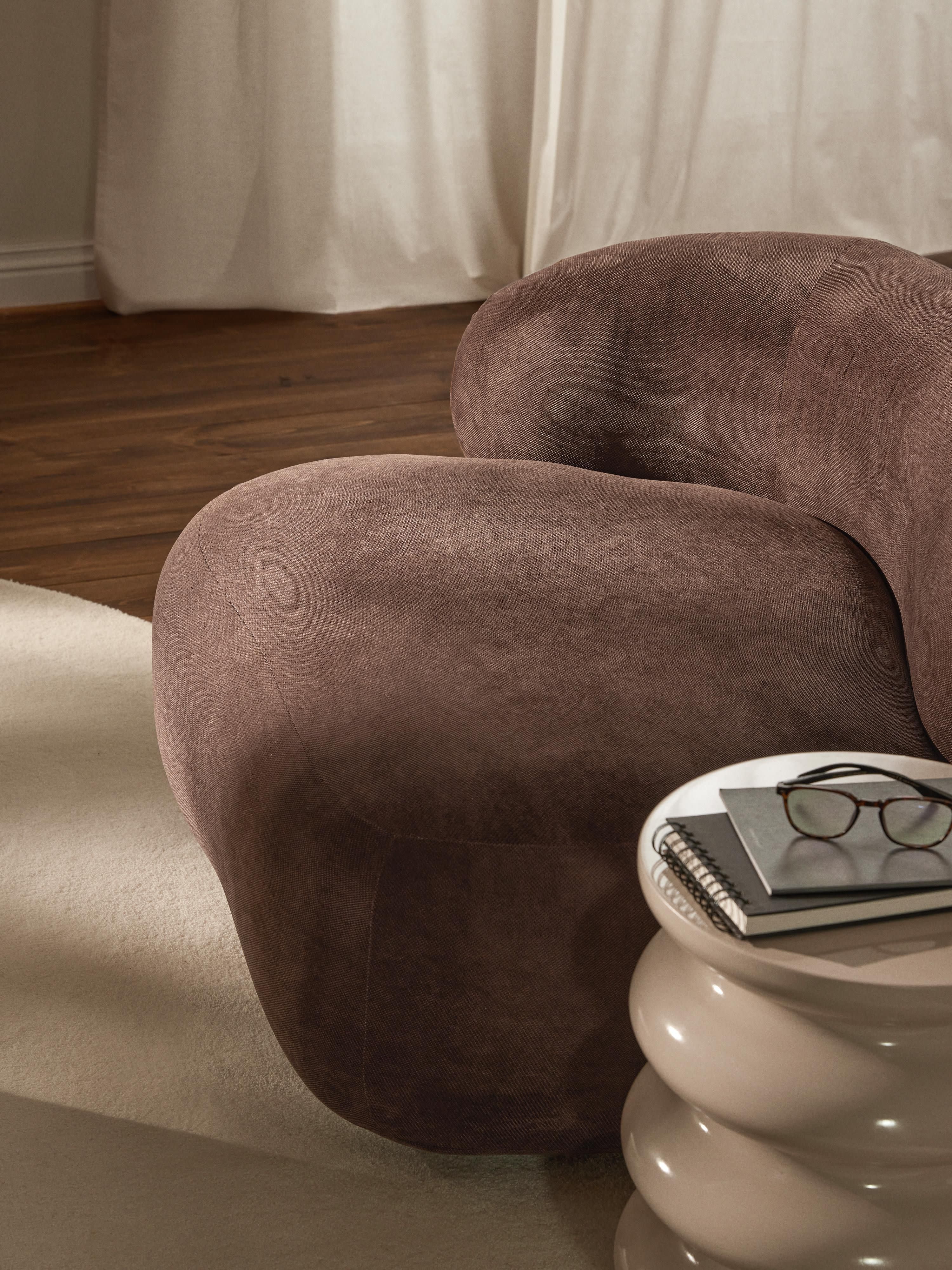 Niervormige loungefauteuil Alba