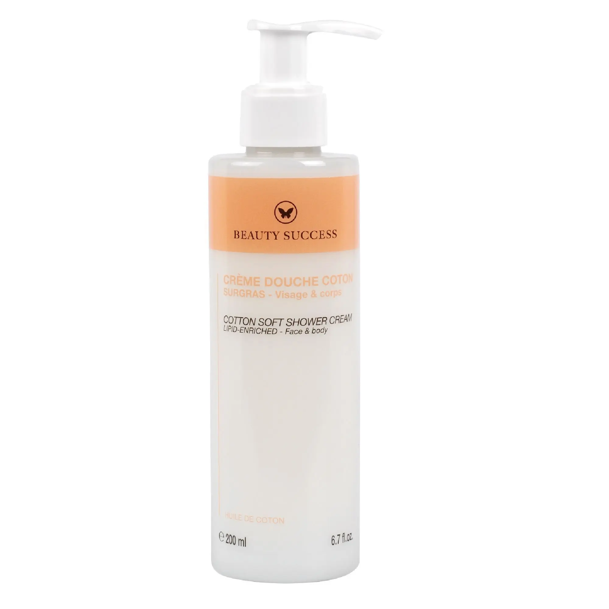 Beauty Success - Crème Douche Coton Visage & Corps- Gel douche