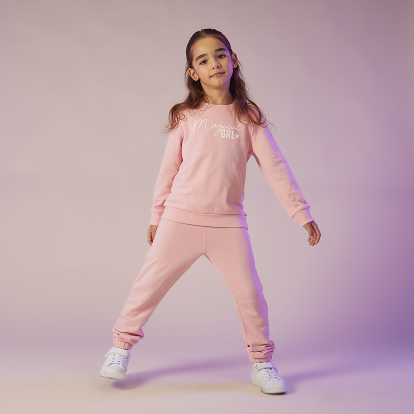 Ensemble jogging 2 pièces uni pour fille