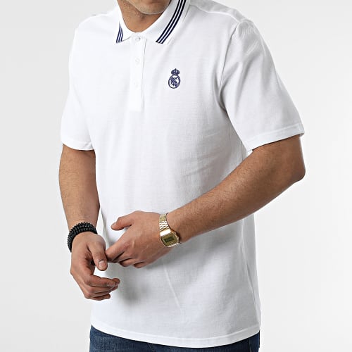 Polo Manches Courtes Real Madrid H59050 Blanc