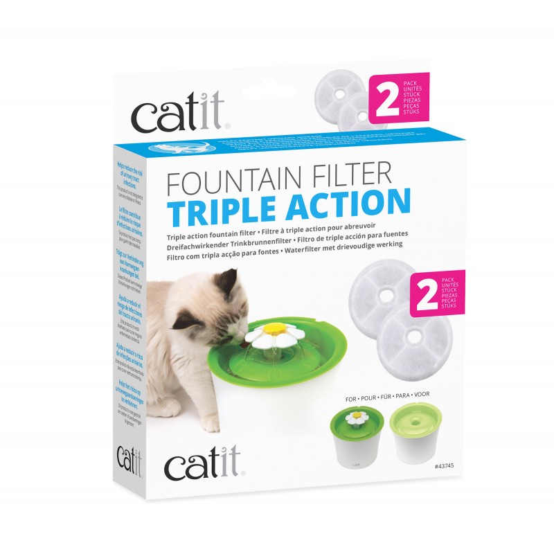 Filtro de fonte Catit Triple Action, 2 unidades - ref. 43745