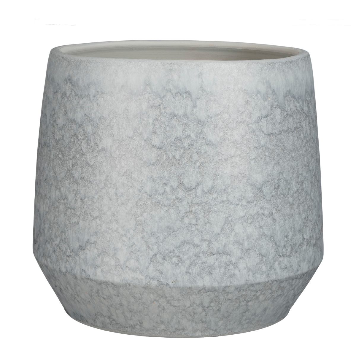Mica decorations pot de fleur lotte - 36x36x32 cm - terre cuite - gris