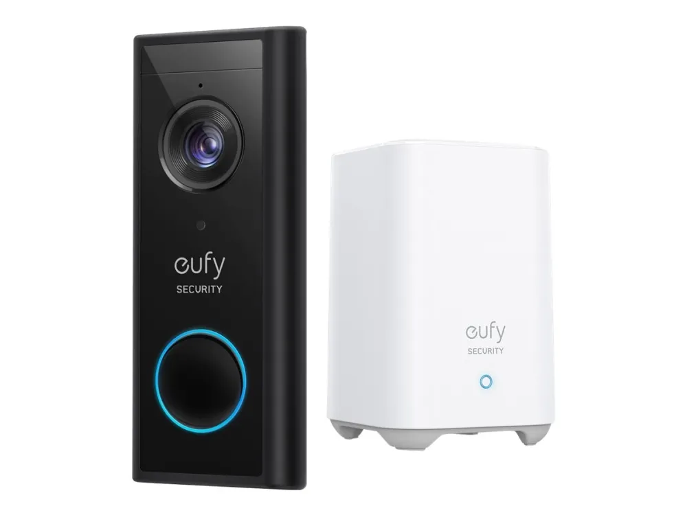 Eufy Security Video Doorbell - Dørklokkesæt - trådløs - Wi-Fi - 2.4 Ghz