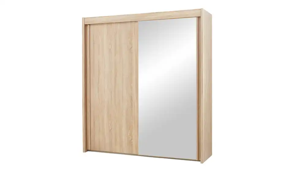 Schwebetürenschrank 3-türig Imperial 151 cm Eiche Sonoma (Nachbildung) mit Spiegel